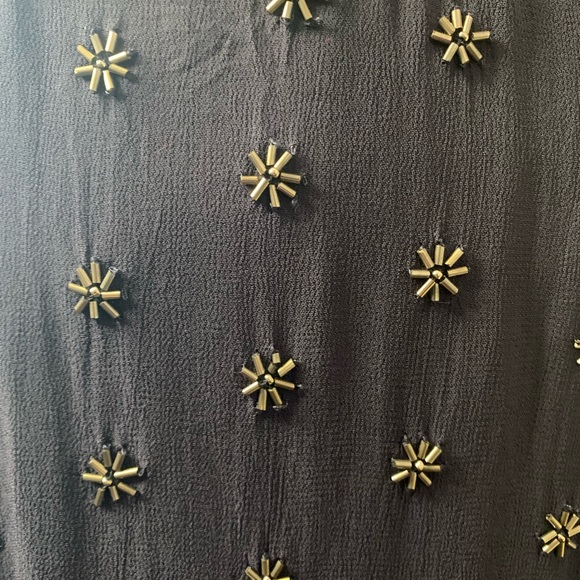 Free People Navy Blue Beaded Cutout Mini Club Dress - Picture 8 of 13